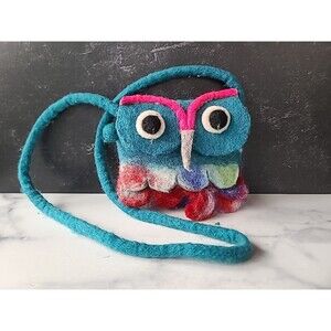 Felted Owl Wool Purse